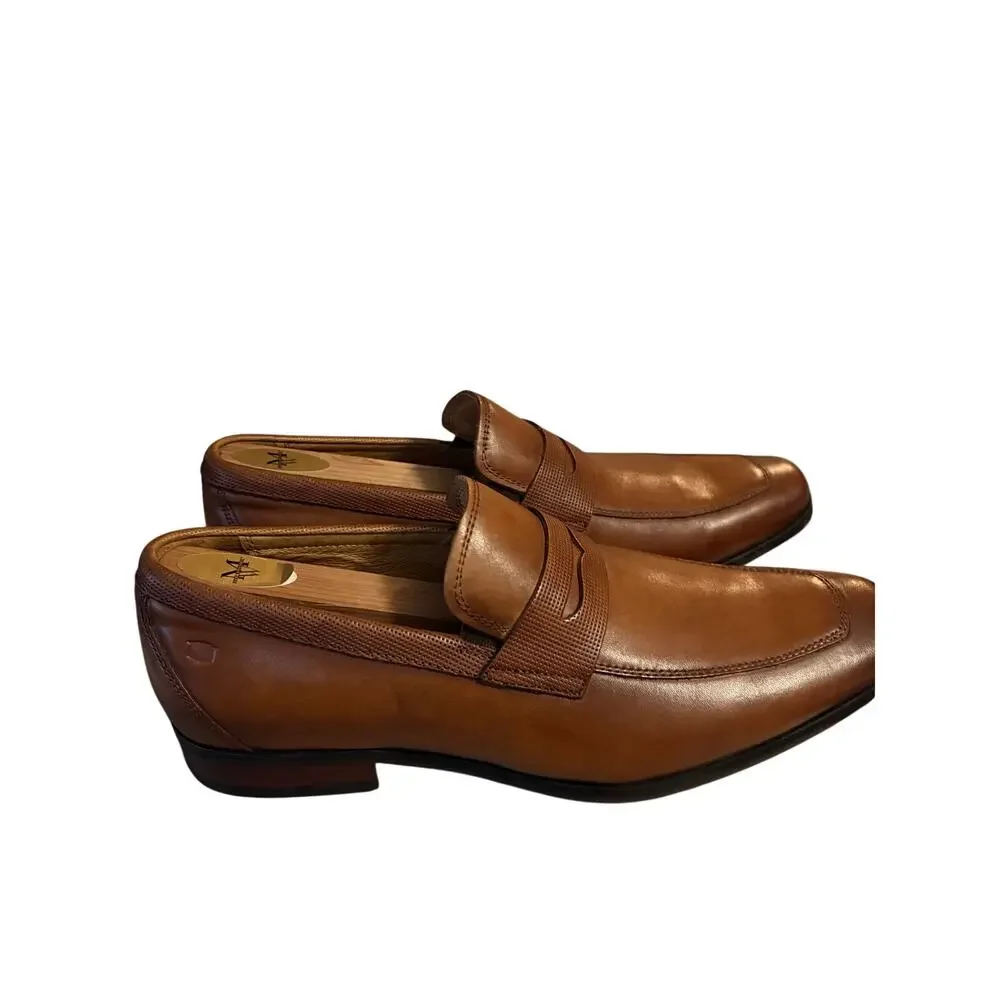 Florsheim Men’s Cognac Leather Modena Moc Toe Shoes Size 8D